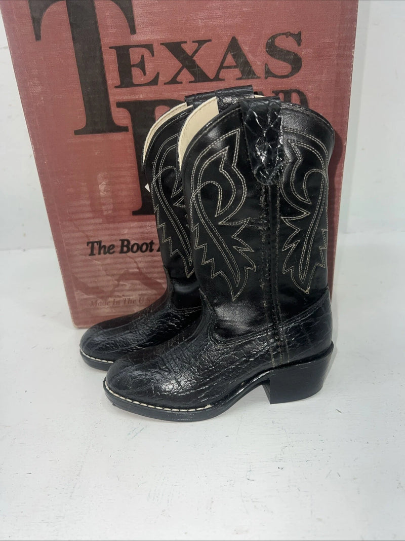 New Children’s Black Bronco Cowboy Boots. 9 D. 24-15