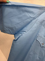 New Men’s ELY Cattleman Blue Short Sleeve Pearl Snap 18.5 2XL F-78
