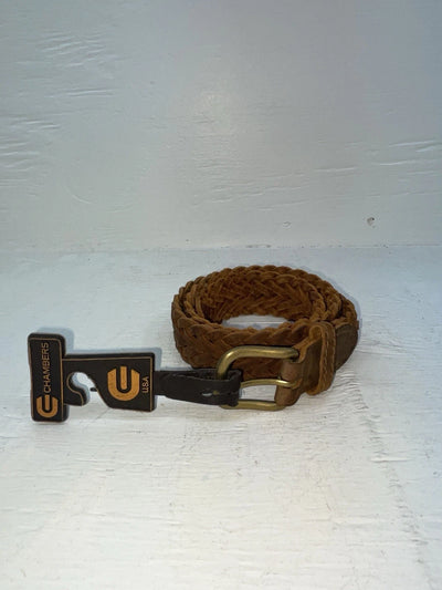 New Brown Genuine Leather Chambers Braided 28” Belt NN-45