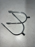 New Kelly Silver Star Silver Metal English Spurs #24-9995 L-500