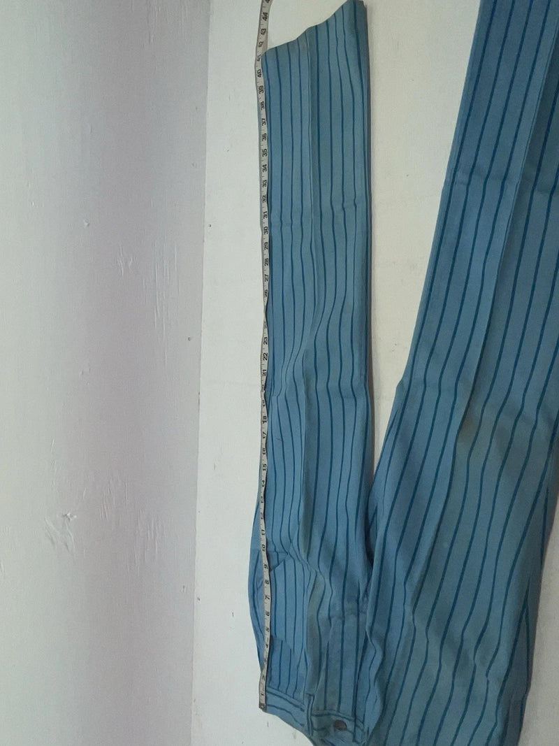 New Vintage Blue Striped Lee Polyester Pants #4605 VV-18