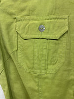 New Women’s Gordon James Green Short Sleeve Button Up Medium KK-19
