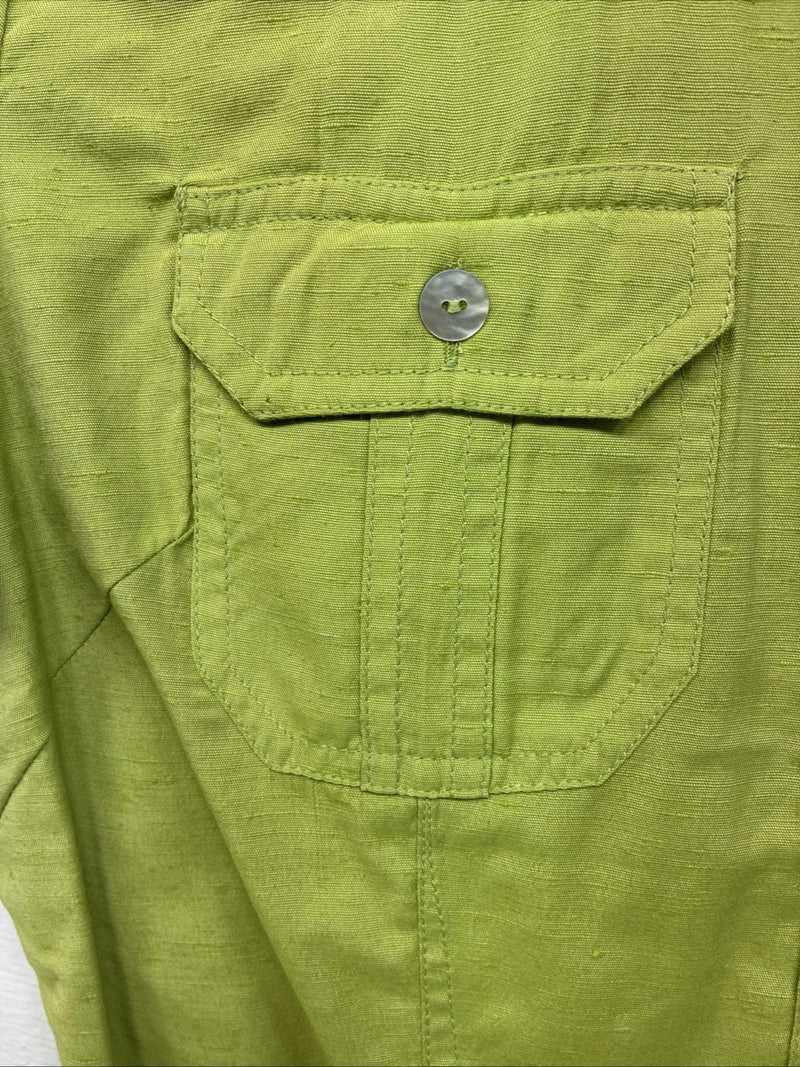 New Women’s Gordon James Green Short Sleeve Button Up Medium KK-19
