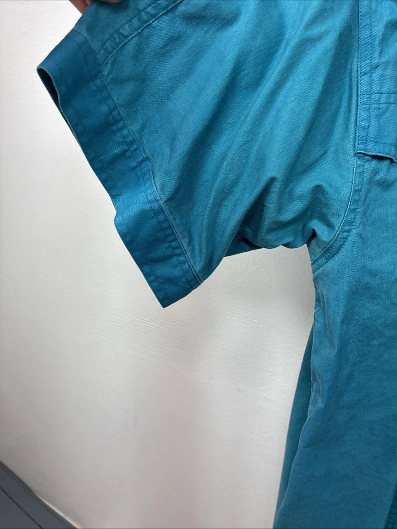New Women’s Wrangler Blue Short Sleeve Pearl Snap Size Medium YY-50