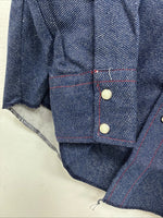 New Boys Panhandle Slim Blue Jean Long Sleeve Pearl Snap Size 12 DD-114