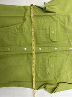 New Women’s Gordon James Green Short Sleeve Button Up Large KK-75