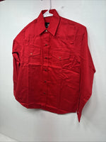 New Kids Western Express Red Long Sleeve Pearl Snap Medium LL-26