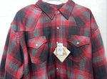 New Men’s ELY Cattleman Red Plaid Wool Jacket XL JJ-600