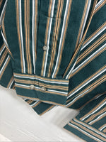 New Kids Wrangler Green Stripe Long Sleeve Button Up XL CC-89