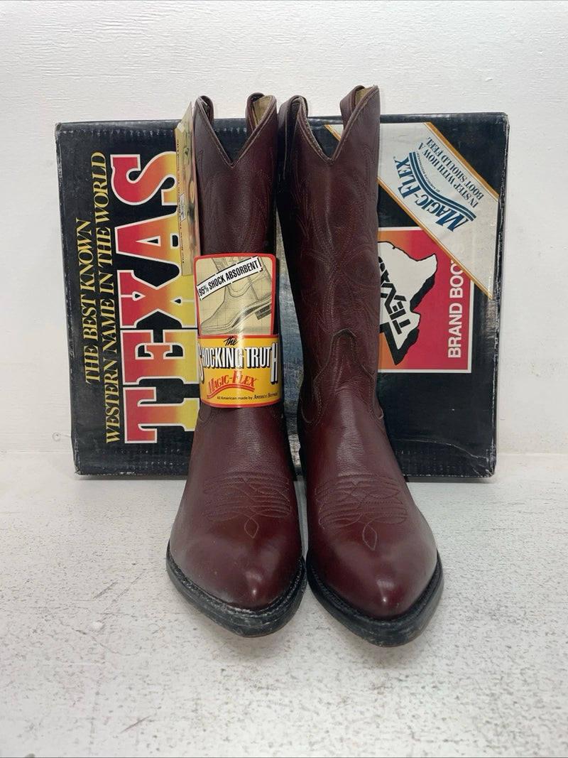 New Men’s Red Texas Brand Cowboy Boots. 7863 6.5 6 1/2 D. 1-37
