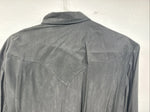 New Women’s Long Horn Black Long Sleeve Pearl Snap Large LL-97