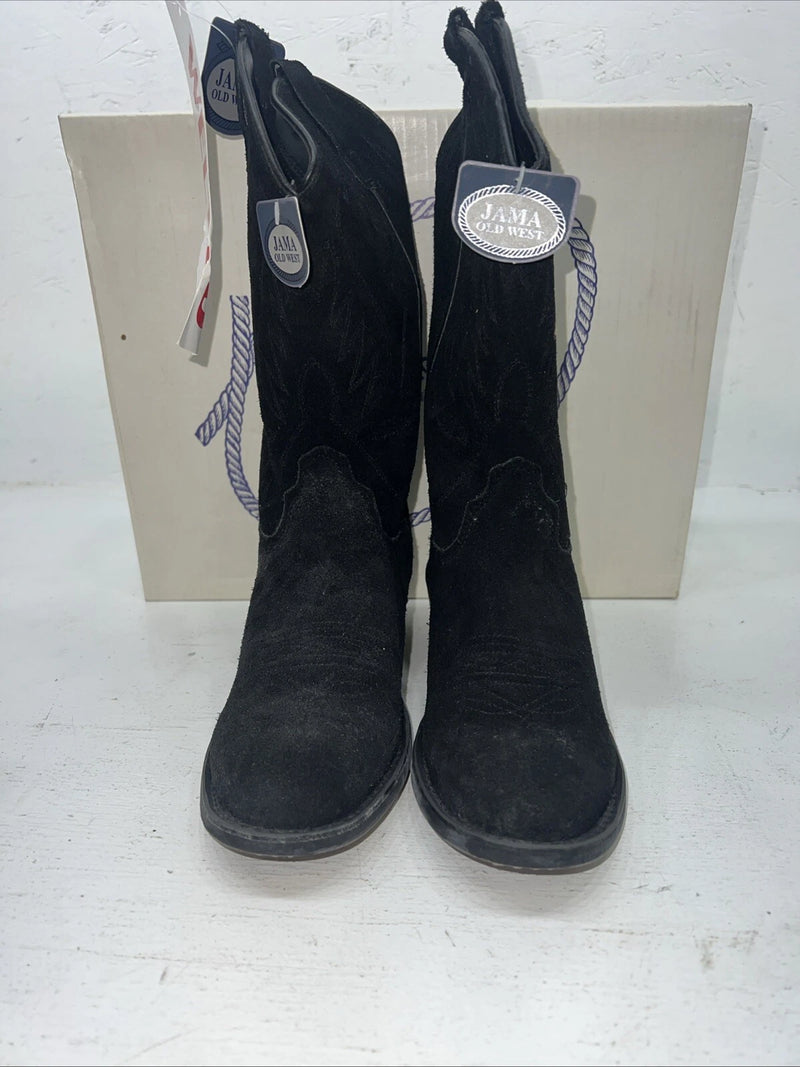 New Women’s Black A Jama Product Cowboy Boots. 5.5 5 1/2. 20-52