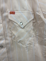 New Kids ELY Plains Tan Stripe Long Sleeve Pearl Snap Size 16 CC-115