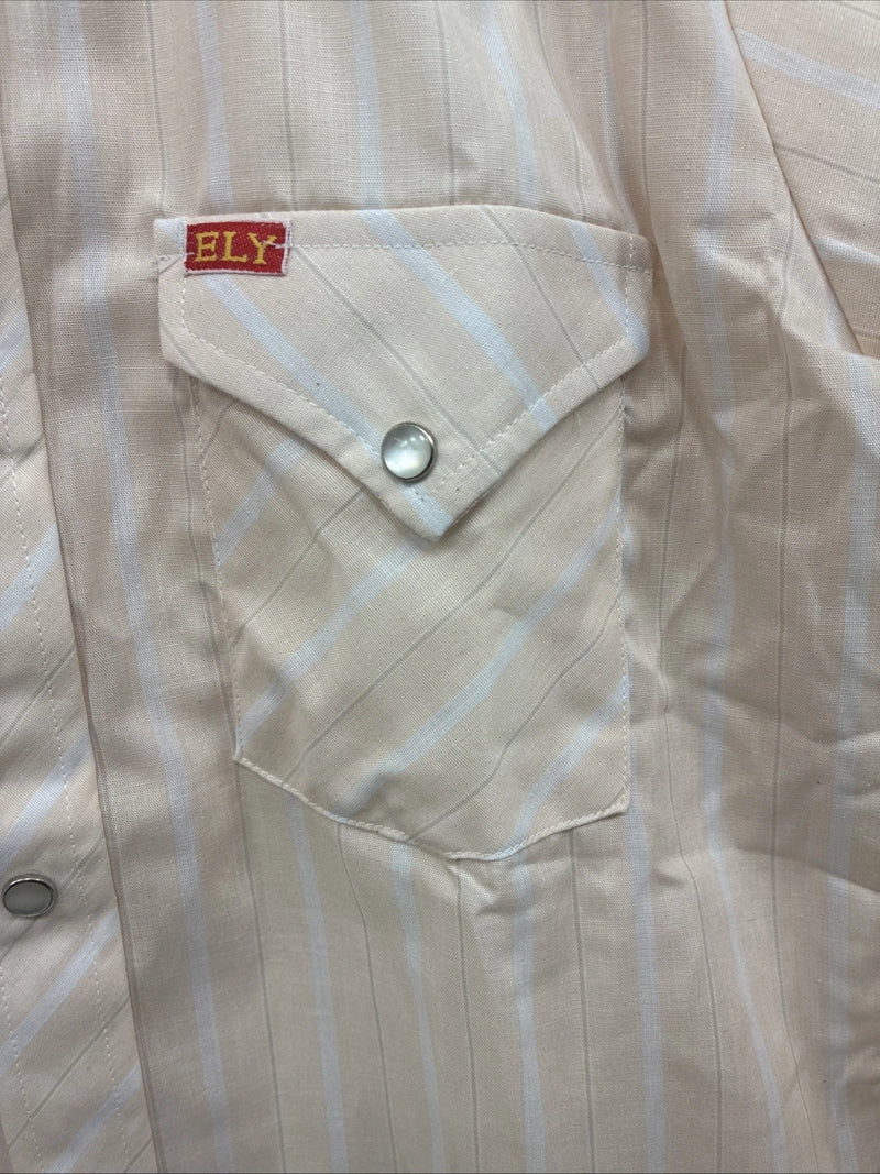 New Kids ELY Plains Tan Stripe Long Sleeve Pearl Snap Size 16 CC-115