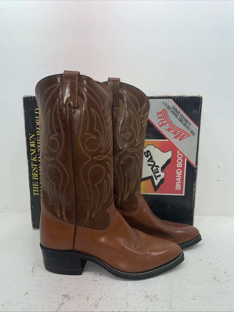 New Men’s Brown Texas Brand Cowboy Boots. M 50 10 D. 7-59