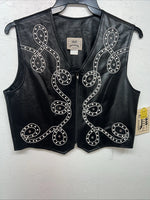 New Women’s Black 1849 Authentic Ranchwear Beaded Western Show Vest Medium WW-81