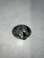 New Children’s Western Express Horse Head Red Belt Buckle. S-15 F-3