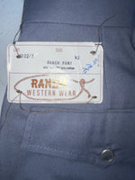 New Vintage Gray Ranch Polyester Pants #B1023 OO-13