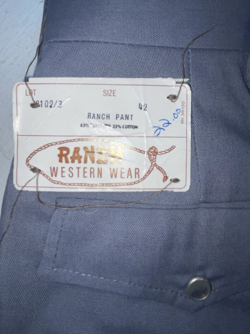 New Vintage Gray Ranch Polyester Pants #B1023 OO-13