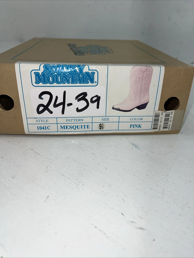 New Children’s Pink Smoky Mountain Cowboy Boots. 1041C 9.5 9 1/2. 24-39
