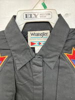 New Women’s Wrangler Black Designed Long Sleeve Button Up Large MM-124