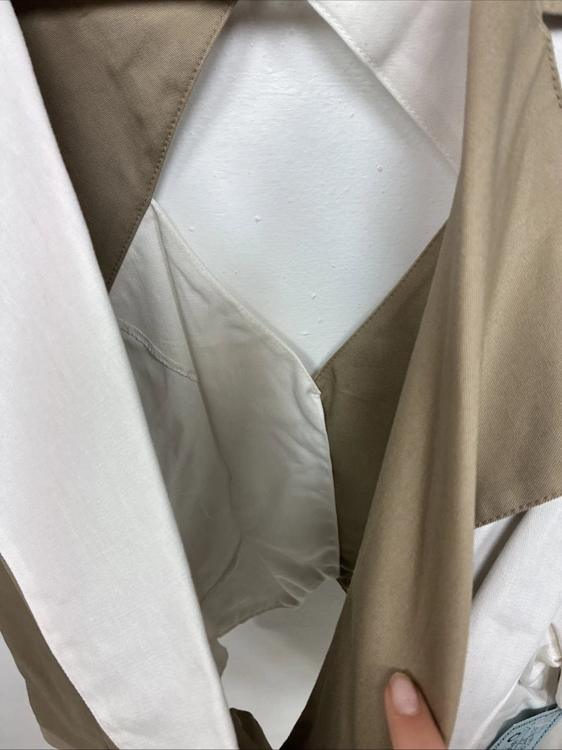 New Women’s Cowboy Threads White Tan Long Sleeve Button Up XL YY-70