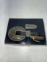 New Women’s Montana Silversmiths 3/4in 5 Bead Buckle Set. 8910 A-75