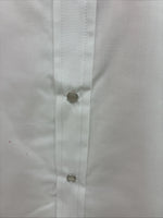 New Men’s ELY Cattleman White Long Sleeve Pearl Snap 16.5 X 34 Large AA-39