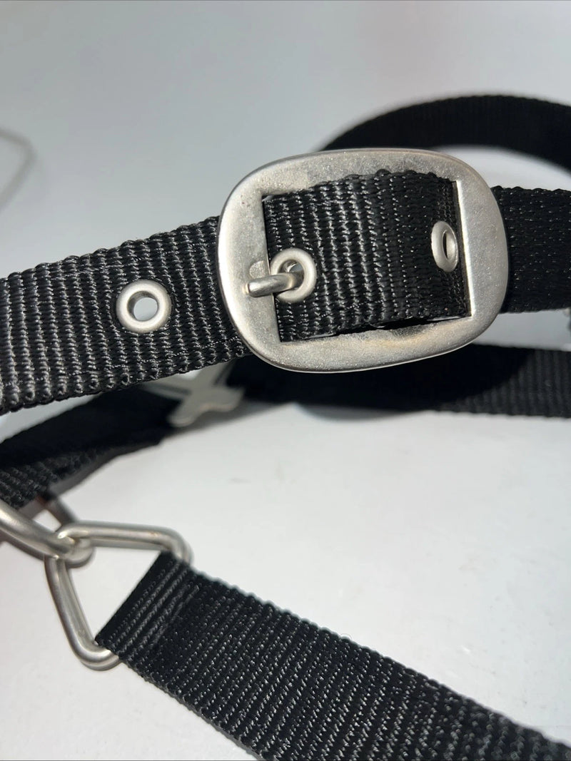 New Tough 1 Black Silver Nylon Star Full Horse Halter #50-2031 3C-7