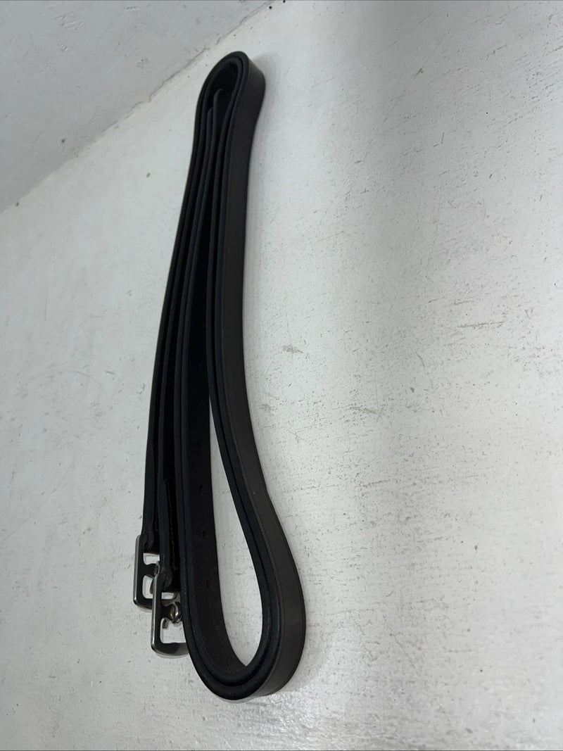 New Imperial Black Adult Schooling Stirrup Straps 60” #15022 EE-31