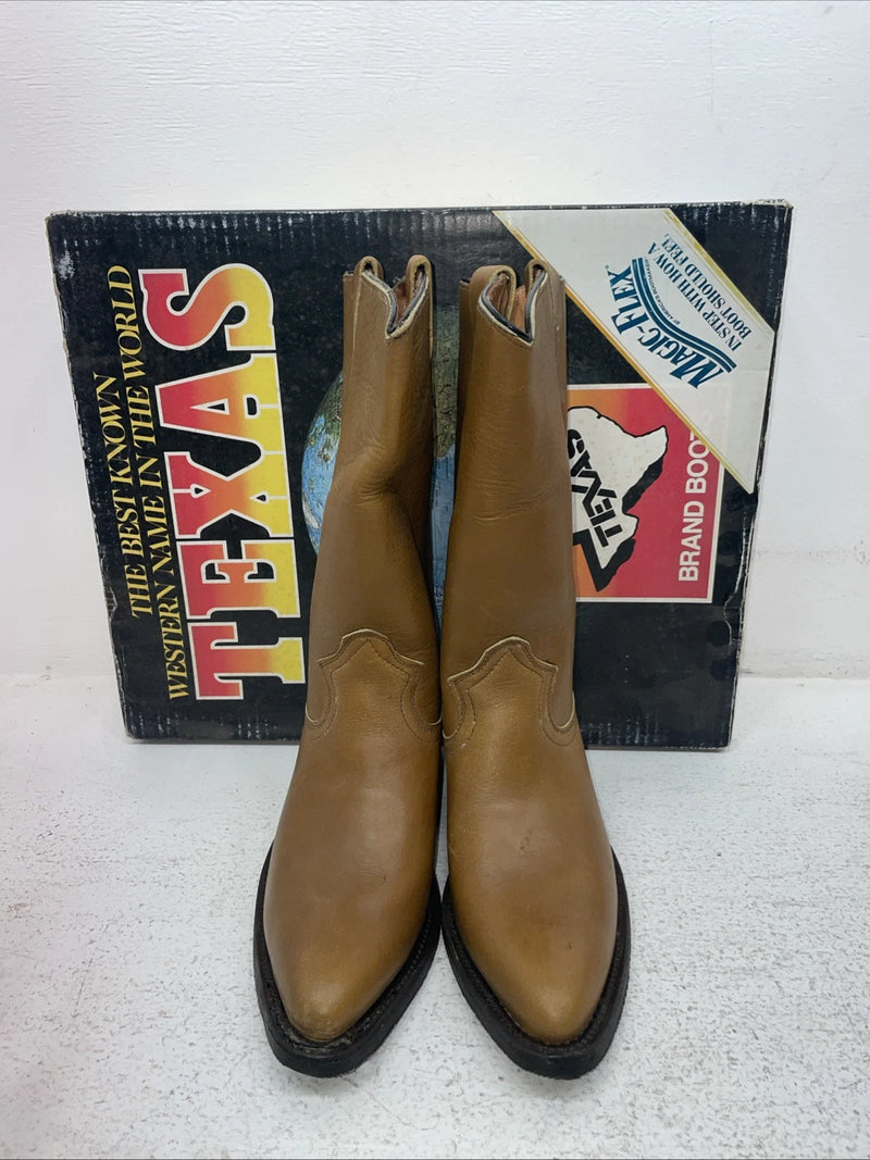 New Men’s Brown Texas Brand Cowboy Boots. 7244 6.5 6 1/2 D. 1-33