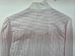 New Women’s H Bar C Pink Stripe Long Sleeve Button Up Size 36 LL-32