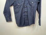New Women’s Blue Long Sleeve Button Up Shirt 3B-108 