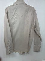 New Women’s Panhandle Slim Tan Long Sleeve Pearl Snap 16 GG-53