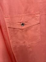 New Women’s Cumberland Pink Designed Long Sleeve Pearl Snap Large II-99
