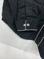 New Women’s Western Express Black Long Sleeve Pearl Snap Medium LL-99