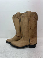 New Youth Brown Texas Brand Cowboy Boots. 4844 5 M. 2-164