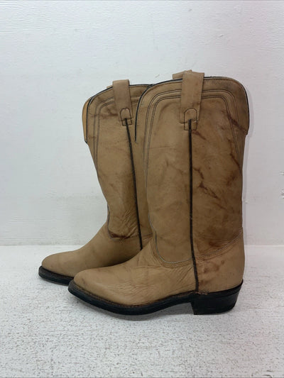 New Youth Brown Texas Brand Cowboy Boots. 4844 5 M. 2-164
