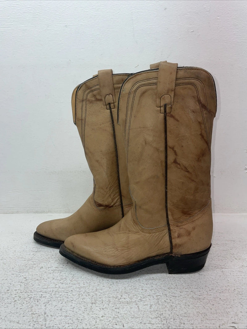 New Youth Brown Texas Brand Cowboy Boots. 4844 5 M. 2-164
