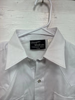 New Boys Champion Western White Long Sleeve Pearl Snap Size 16 CC-77