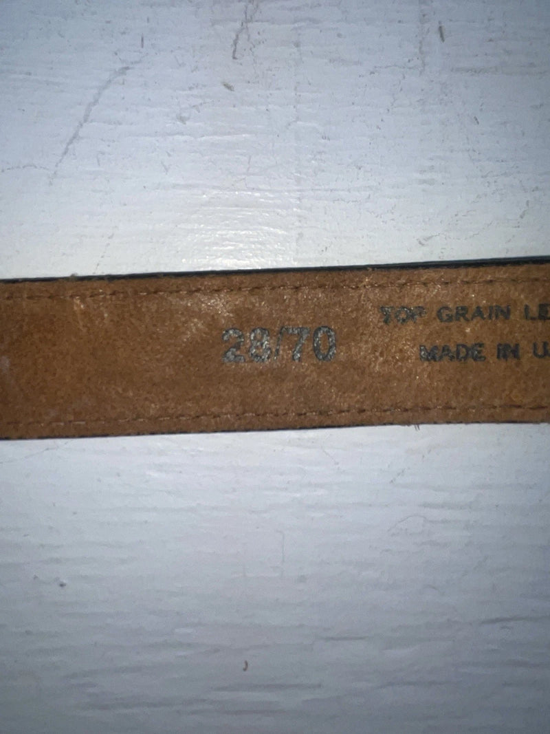 New Black Genuine Leather Tooled 28” Belt #WF502 JJ-115