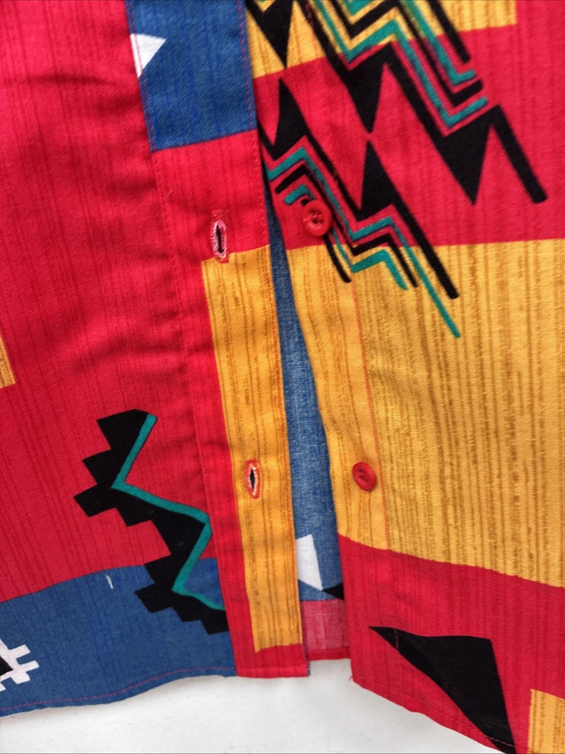 New Women’s Wrangler Multicolor Design Long Sleeve Button Up Large MM-135