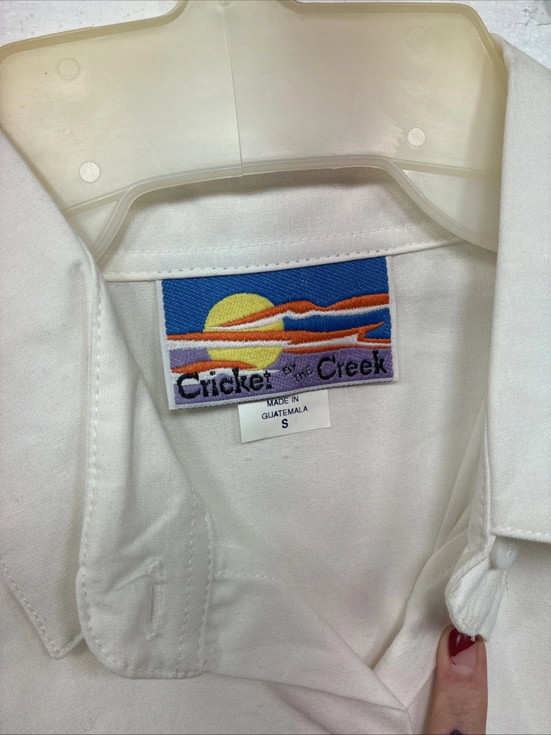 New Women’s Cricket Creek White Long Sleeve Button Up Small LL-35
