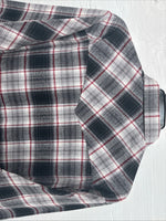 New Men’s ELY Cattleman Black Red Plaid Long Sleeve Pearl Snap Large V-71
