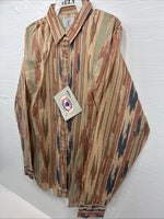 New Men’s Country Charmers Multicolor Camo Print Long Sleeve Pearl Snap XL M-93