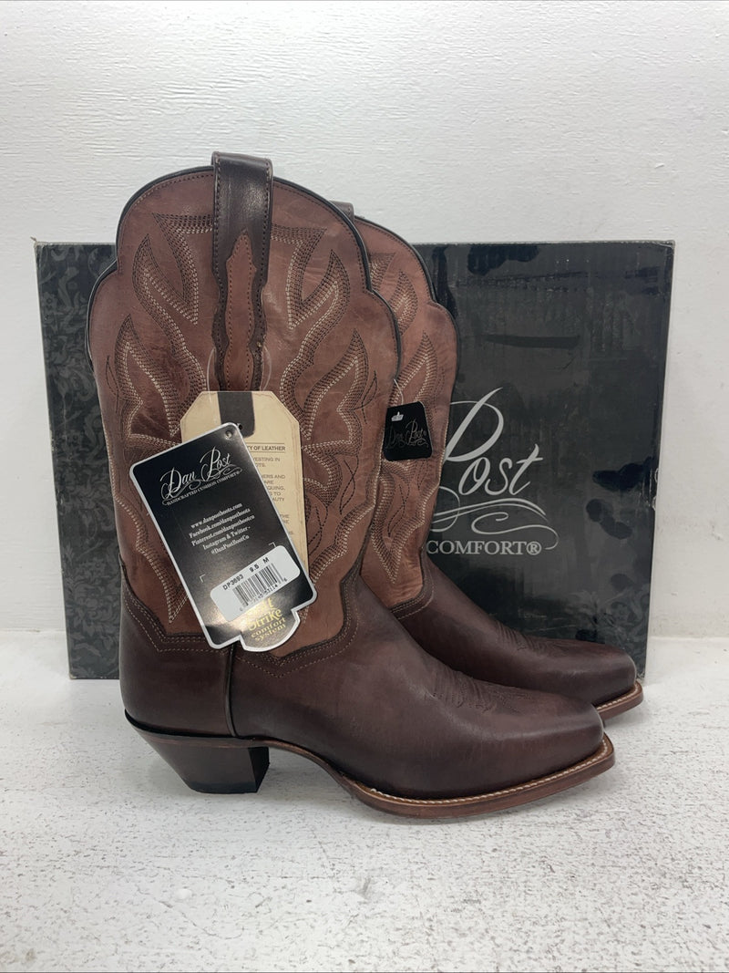 New Women’s Brown Dan Post Cowboy Boots. 3693 9.5 9 1/2 M. 4-66