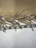 NOS Tan Show Chaps With Fringe Adjustable Waist 42” L-48