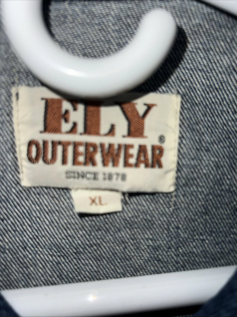 New Men’s ELY Outerwear Denim Long Sleeve Jacket XL S-603
