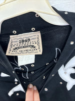 New Kids 1849 RanchWear Black Rhinestone Long Sleeve Size Medium YY-69
