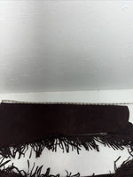NOS Brown Show Chaps With Fringe Large Adjustable Waist 45” I-62